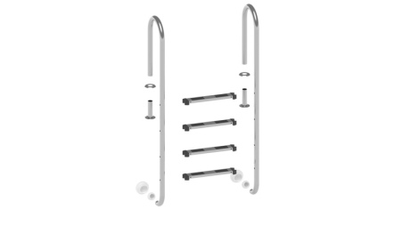 Échelle de piscine en acier inoxydable à 4 marches