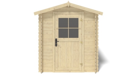 Abri de jardin en bois - 5.7m2 - 1.9x3m - Ep. 28mm - Couleur: naturel
