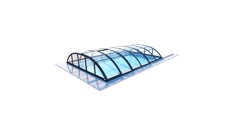 Abri de piscine Horizon - 4.33x2.52 m - polycarbonate massif 3 mm - pour piscine BAS7302. BAS7303