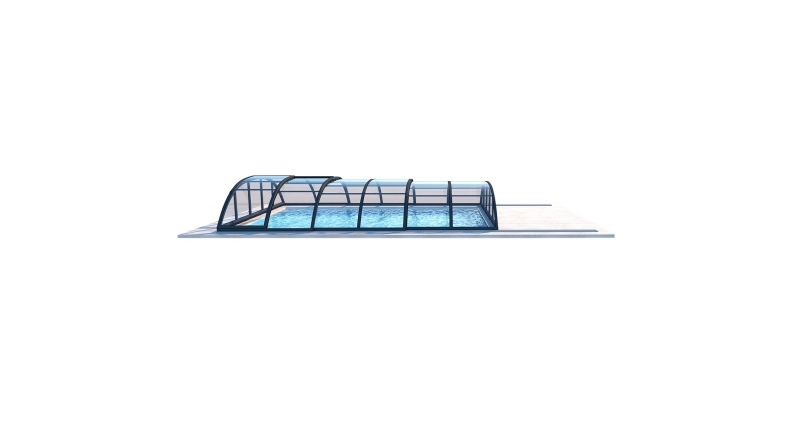 Abri de piscine Horizon - 4.33x2.52 m - polycarbonate massif 3 mm - pour piscine BAS7302. BAS7303