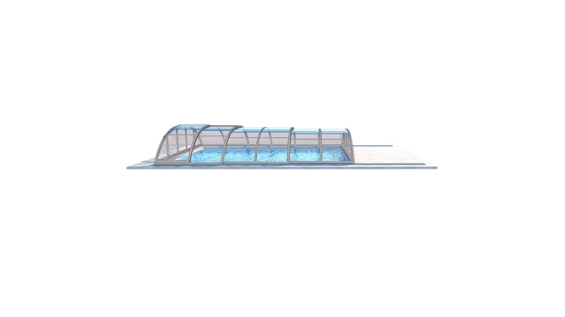 Abri de piscine Horizon - 4.33x2.52 m - polycarbonate massif 3 mm - pour piscine BAS7302. BAS7303