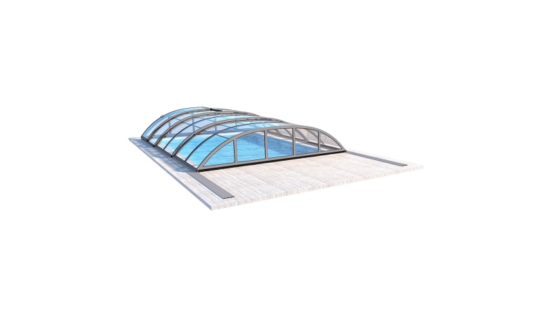 Abri de piscine Horizon - 4.33x2.52 m - polycarbonate massif 3 mm - pour piscine BAS7302. BAS7303
