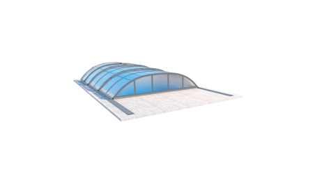 Abri de piscine Horizon - 4.33x2.52 m - polycarbonate alvéolaire 8 mm - pour piscine BAS7302. BAS7303