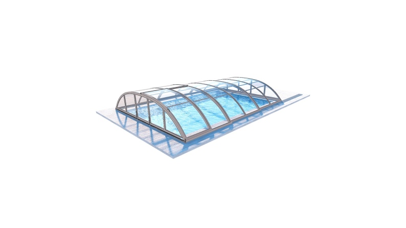 Abri de piscine Horizon - 4.64x2.52 m - polycarbonate massif 3 mm - pour piscine BAS7304