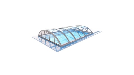 Abri de piscine Horizon - 4.64x2.52 m - polycarbonate massif 3 mm - pour piscine BAS7304