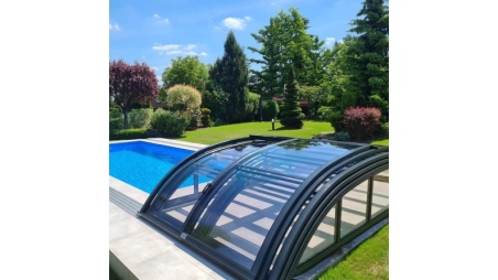 Abri de piscine Horizon - 7.03x3.36 m - polycarbonate massif 3 mm - pour piscine BAS7307