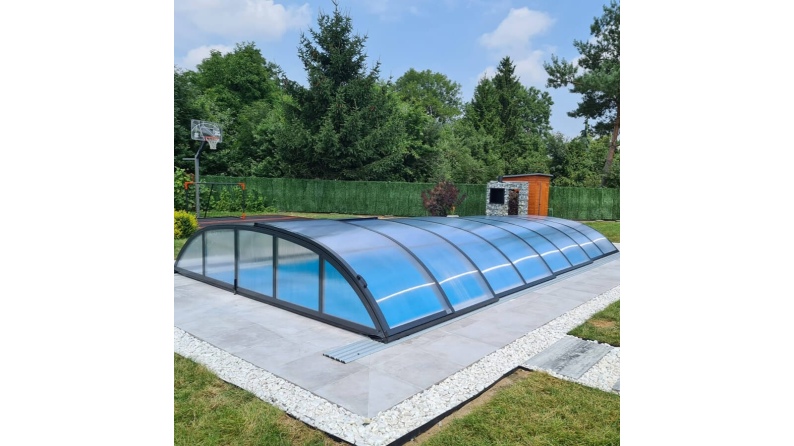 Abri de piscine Horizon - 5.95x3.08 m - polycarbonate alvéolaire 8 mm - pour piscine BAS7305