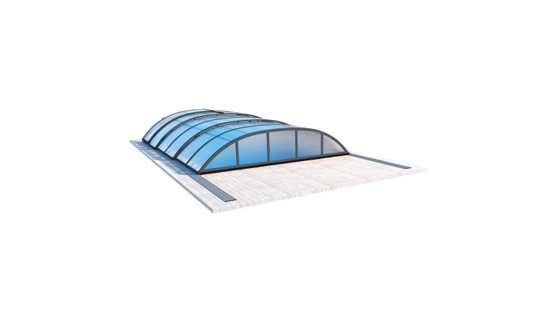 Abri de piscine Horizon - 6.1x2.38 m - polycarbonate alvéolaire 8 mm - pour piscine BAS7306