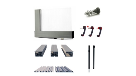 Abri de piscine Horizon - 6.1x2.38 m - polycarbonate alvéolaire 8 mm - pour piscine BAS7306