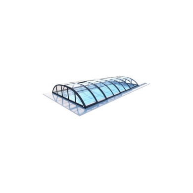 Abri de piscine Horizon - 7.43x3.5 m - polycarbonate massif 3 mm - pour piscine BAS7308
