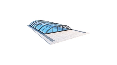 Abri de piscine Horizon - 8.58x3.92 m - polycarbonate massif 3 mm - pour piscine BAS7309