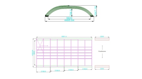 Abri de piscine Horizon - 8.58x3.92 m - polycarbonate massif 3 mm - pour piscine BAS7309