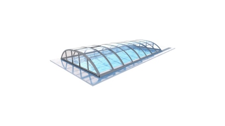 Abri de piscine Horizon - 8.58x3.92 m - polycarbonate massif 3 mm - pour piscine BAS7309