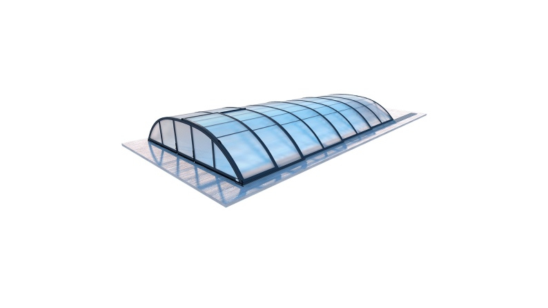 Abri de piscine Horizon - 8.58x3.92 m - polycarbonate alvéolaire 8 mm - pour piscine BAS7309