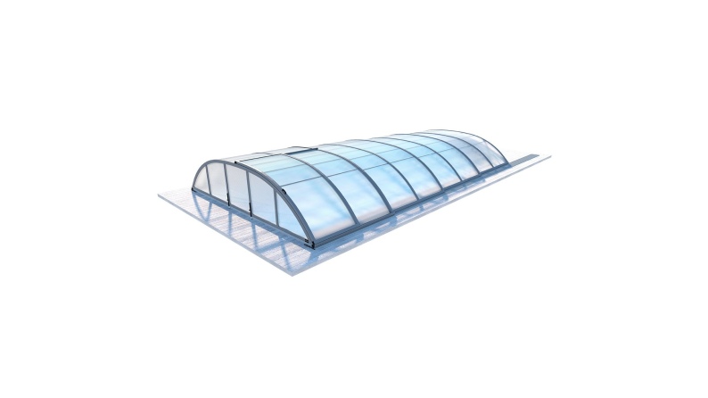 Abri de piscine Horizon - 8.58x3.92 m - polycarbonate alvéolaire 8 mm - pour piscine BAS7309