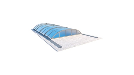 Abri de piscine Horizon - 8.58x3.92 m - polycarbonate alvéolaire 8 mm - pour piscine BAS7309