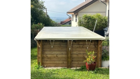 Bâche d'hiver  3.41 x 3.41 m pour piscine BAS7301