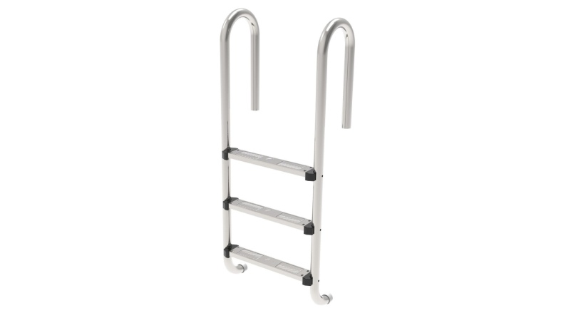Échelle de piscine à 3 marches en acier inoxydable