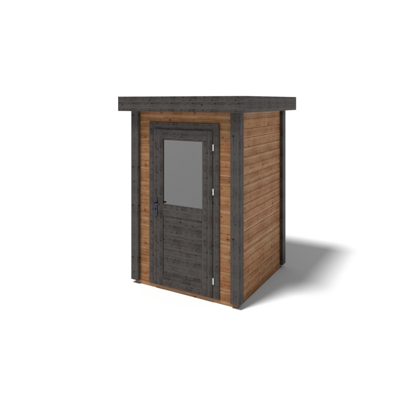 Abri de jardin en bois Mira 1.59x1.59m - 2.53m2 - Ep. 28mm - Traité