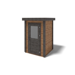 Abri de jardin en bois Mira 1.59x1.59m - 2.53m2 - Ep. 28mm - Traité