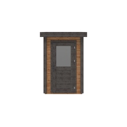 Abri de jardin en bois Mira 1.59x1.59m - 2.53m2 - Ep. 28mm - Traité