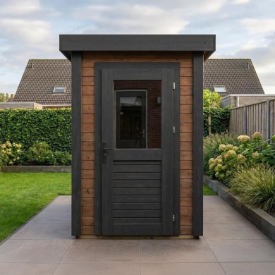 Abri de jardin en bois Mira 1.59x2.09m - 3.32m2 - Ep. 28mm - Traité