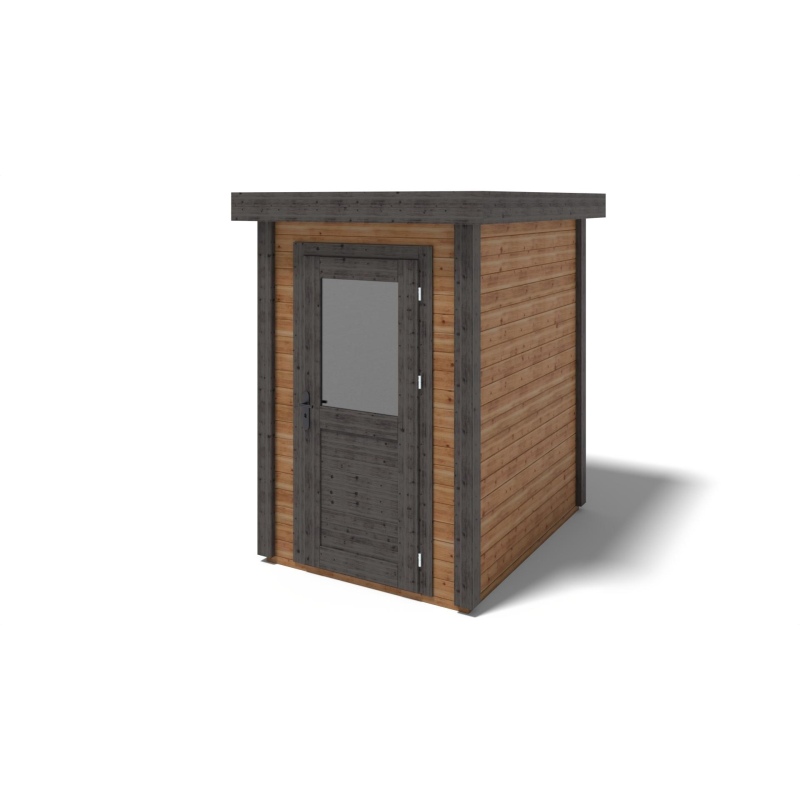 Abri de jardin en bois Mira 1.59x2.09m - 3.32m2 - Ep. 28mm - Traité