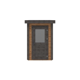 Abri de jardin en bois Mira 1.59x2.59m - 4.12m2 - Ep. 28mm - Traité
