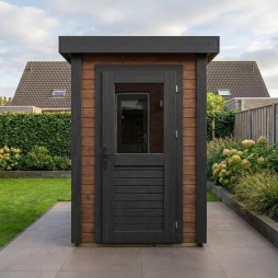 Abri de jardin en bois Mira 1.59x3.09m - 4.91m2 - Ep. 28mm - Traité