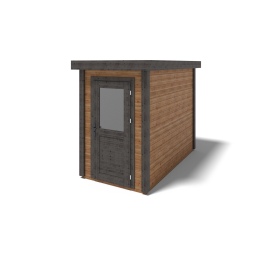 Abri de jardin en bois Mira 1.59x3.09m - 4.91m2 - Ep. 28mm - Traité