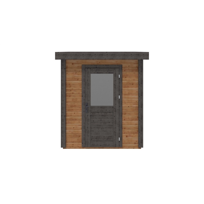 Abri de jardin en bois  2.09x2.09m - 4.37m2 - Ep. 28mm - Traité