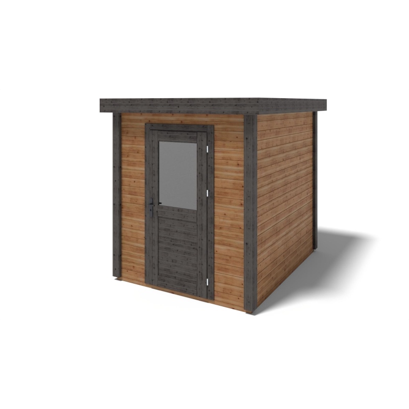 Abri de jardin en bois Vala 2.09x2.59m - 5.41m2 - Ep. 28mm - Traité
