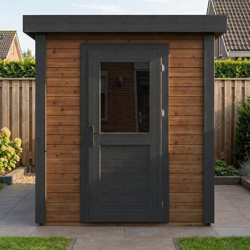 Abri de jardin en bois Vala 2.09x3.09m - 6.46m2 - Ep. 28mm - Traité