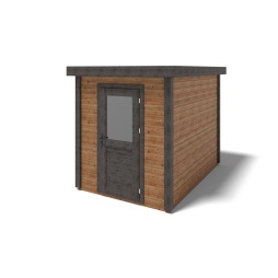 Abri de jardin en bois Vala 2.09x3.09m - 6.46m2 - Ep. 28mm - Traité