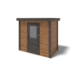Abri de jardin en bois Rava 2.59x1.59m - 4.12m2 - Ep. 28mm - Traité