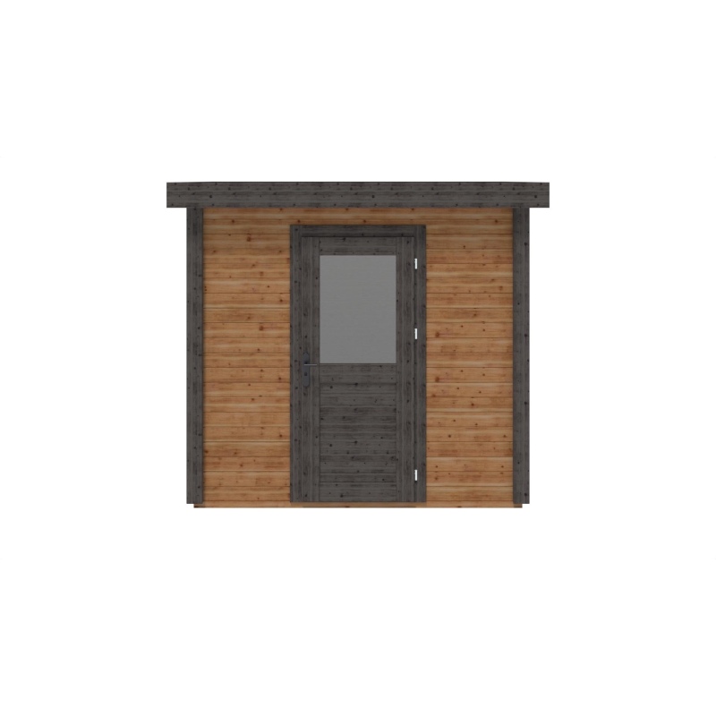 Abri de jardin en bois Rava 2.59x1.59m - 4.12m2 - Ep. 28mm - Traité