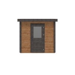 Abri de jardin en bois Rava 2.59x1.59m - 4.12m2 - Ep. 28mm - Traité