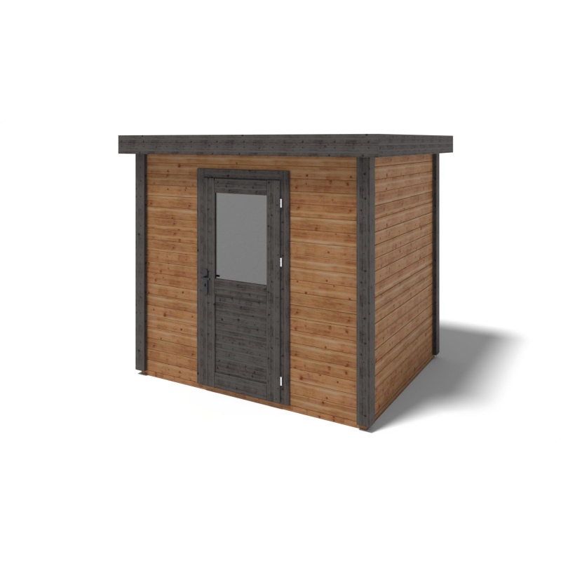 Abri de jardin en bois Rava 2.59x2.09m - 5.41m2 - Ep. 28mm - Traité