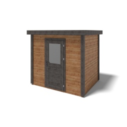 Abri de jardin en bois Rava 2.59x2.09m - 5.41m2 - Ep. 28mm - Traité