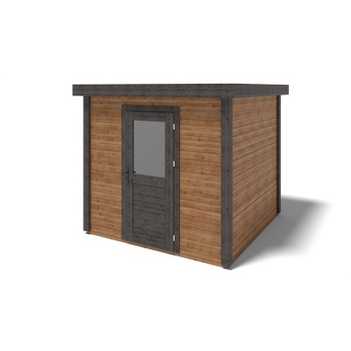 Abri de jardin en bois Rava 2.59x2.59m - 6.71m2 - Ep. 28mm - Traité 2