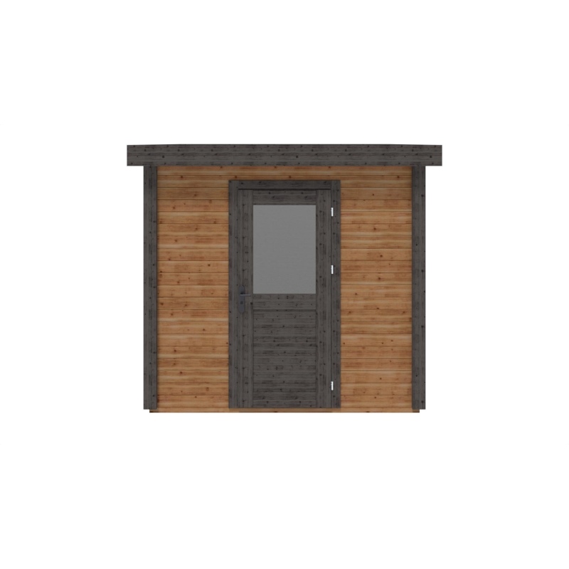 Abri de jardin en bois Rava 2.59x2.59m - 6.71m2 - Ep. 28mm - Traité