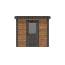 Abri de jardin en bois Rava 2.59x2.59m - 6.71m2 - Ep. 28mm - Traité