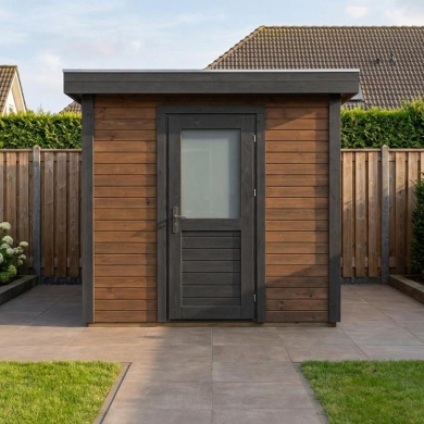 Abri de jardin en bois  2.59x3.09m - 8m2 - Ep. 28mm - Traité