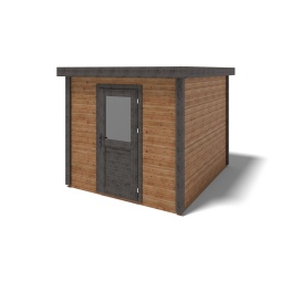 Abri de jardin en bois  2.59x3.09m - 8m2 - Ep. 28mm - Traité