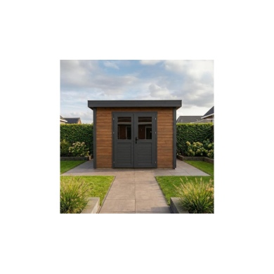 Abri de jardin en bois Aura 3.09x4.09m - 12.64m2 - Ep. 28mm - Traité