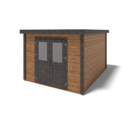 Abri de jardin en bois Aura 3.09x4.09m - 12.64m2 - Ep. 28mm - Traité