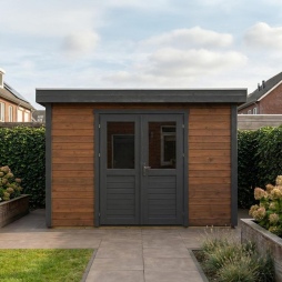 Abri de jardin en bois  4.09x2.59m - 10.59m2 - Ep. 28mm - Traité