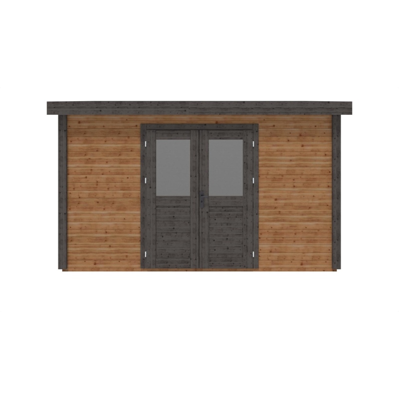 Abri de jardin en bois  4.09x2.59m - 10.59m2 - Ep. 28mm - Traité