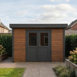 Abri de jardin en bois Freya 4.09x3.09m - 12.64m2 - Ep. 28mm - Traité