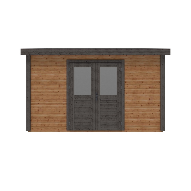 Abri de jardin en bois Freya 4.09x3.09m - 12.64m2 - Ep. 28mm - Traité